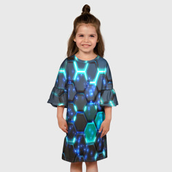 Детское платье 3D Броня из энерго-гексагонов - фото 2