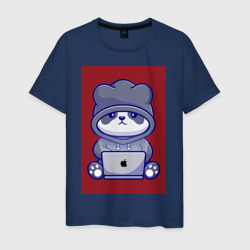 Мужская футболка хлопок Панда с компом