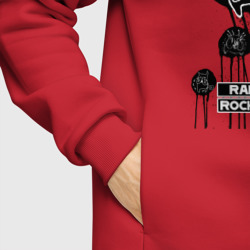 Худи с принтом Radiohead rock am Ring для мужчины, вид на модели спереди №6. Цвет основы: красный