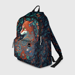 Рюкзак 3D Рыжая лиса с орнаментом