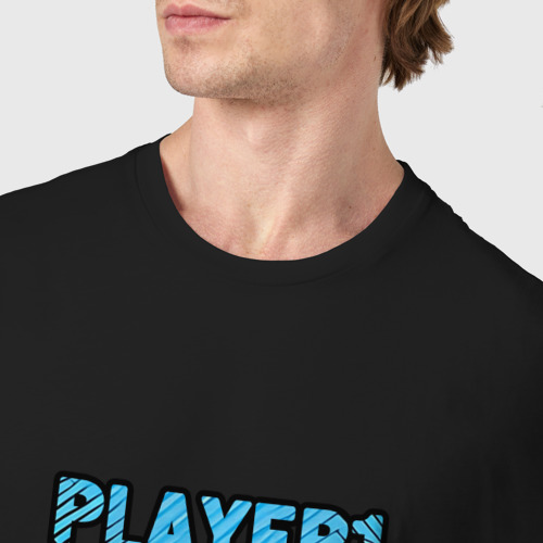 Мужская футболка хлопок Player 1, цвет черный - фото 6