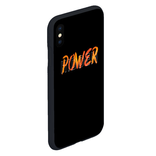 Чехол для iPhone XS Max матовый с принтом HIDDEN POWER / Скрытая сила, вид сбоку #3