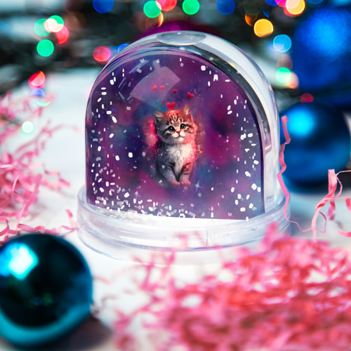 Игрушка Снежный шар Космически котенок - фото 3
