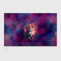 Флаг 3D Космически котенок