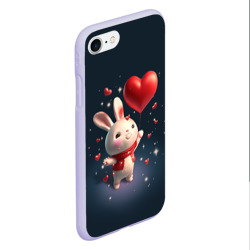 Чехол для iPhone 7/8 матовый Кролик с шариком - фото 2