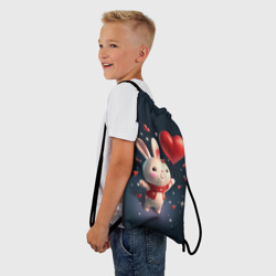 Рюкзак-мешок 3D Кролик с шариком - фото 2