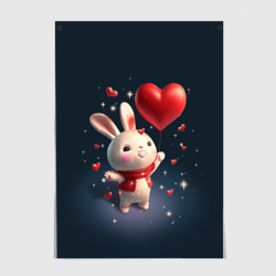 Постер Кролик с шариком