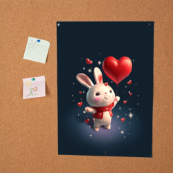 Постер Кролик с шариком - фото 2