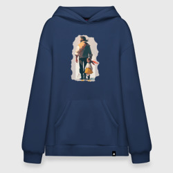 Худи SuperOversize хлопок Дочка и отец вместе