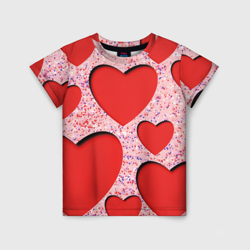 Детская футболка 3D с принтом Для любимых, вид спереди #2