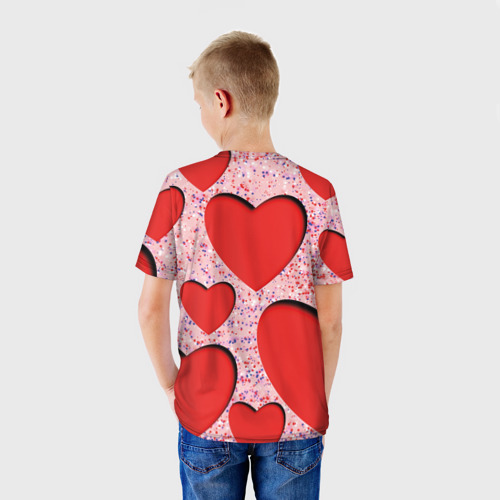 Детская футболка 3D с принтом Для любимых, вид сзади #2