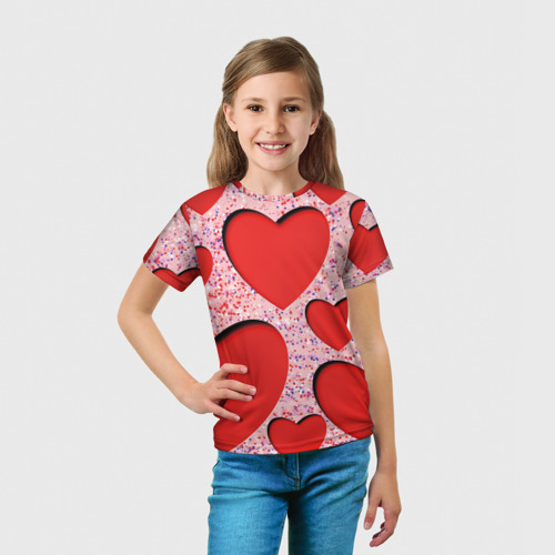 Детская футболка 3D с принтом Для любимых, вид сбоку #3