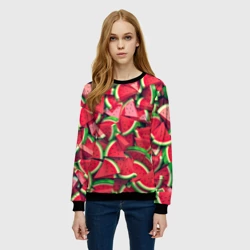 Женский свитшот 3D Попробуй арбуз - фото 2