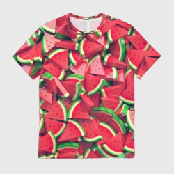 Мужская футболка 3D Попробуй арбуз