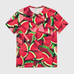 Мужская футболка 3D Попробуй арбуз