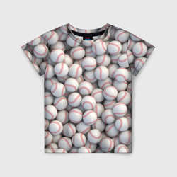 Детская футболка 3D Бейсбольные мячи