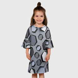 Детское платье 3D Металик - разрезы доспех - фото 2