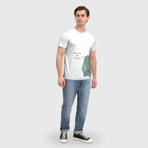 Мужская футболка 3D Динозавр - крупный парный принт, цвет 3D печать - фото 5