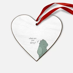 Деревянная игрушка Сердце Динозавр - крупный парный принт