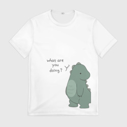 Мужская футболка 3D Динозавр - крупный парный принт