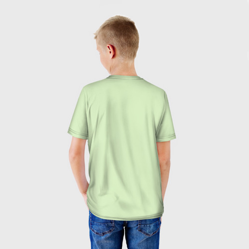 Детская футболка 3D с принтом Настроение кабачок, вид сзади #2