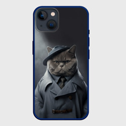 Кот в шляпе и плаще - детектив британский – Чехол для iPhone 14 Plus с принтом купить