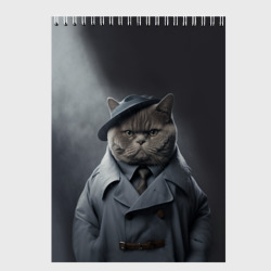 Скетчбук Кот в шляпе и плаще - детектив британский