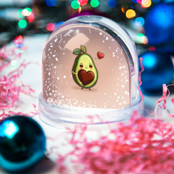 Игрушка Снежный шар Влюбленная авокадо - парные - фото 2