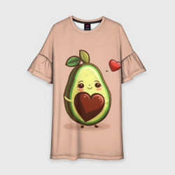Детское платье 3D Влюбленная авокадо - парные