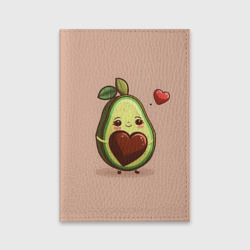 Обложка для паспорта матовая кожа Влюбленная авокадо - парные