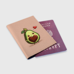 Обложка для паспорта матовая кожа Влюбленная авокадо - парные - фото 2