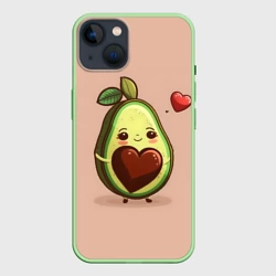 Чехол для iPhone 14 Влюбленная авокадо - парные