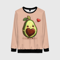 Женский свитшот 3D Влюбленная авокадо - парные