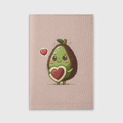 Обложка для паспорта матовая кожа Влюбленный авокадо - парные