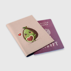 Обложка для паспорта матовая кожа Влюбленный авокадо - парные - фото 2
