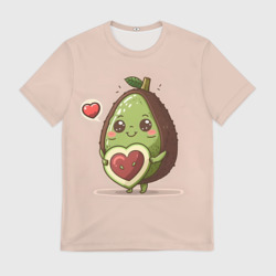 Мужская футболка 3D Влюбленный авокадо - парные