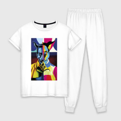 Женская пижама хлопок Salvador Dali - neural network - pop art