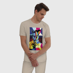 Мужская пижама хлопок Salvador Dali - neural network - pop art - фото 2