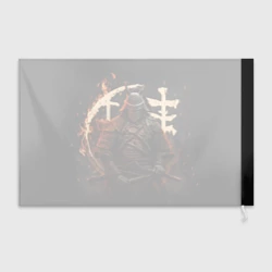 Флаг 3D Самурай и иероглифы - фото 2