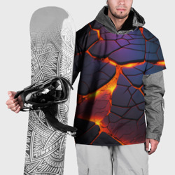 Накидка на куртку 3D Неоновая лава - течение