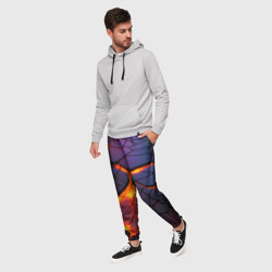 Мужские брюки 3D Неоновая лава - течение - фото 2