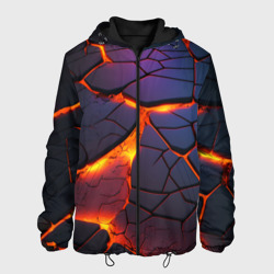 Мужская куртка 3D Неоновая лава - течение