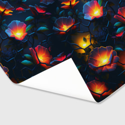 Бумага для упаковки 3D Светящиеся цветы - фото 2