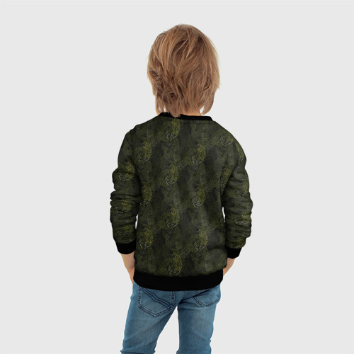 Детский свитшот 3D с принтом Иван камуфляж, вид сзади #2
