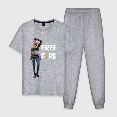 Мужская пижама хлопок с принтом Даха из игры Гарена Фри Фаер, вид спереди #2