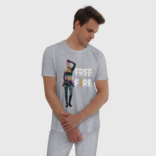 Мужская пижама хлопок с принтом Даха из игры Гарена Фри Фаер, фото на моделе #1