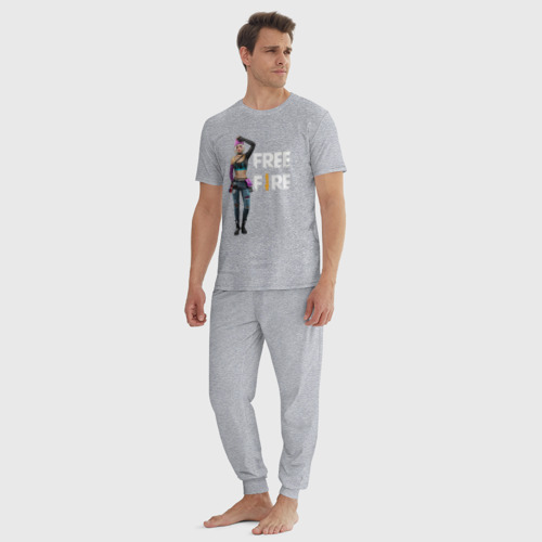 Мужская пижама хлопок с принтом Даха из игры Гарена Фри Фаер, вид сбоку #3
