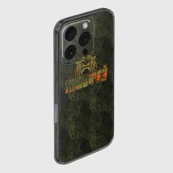 Чехол для iPhone 16 Pro Max силиконовый с защитой камеры Тимофей камуфляж - фото 2