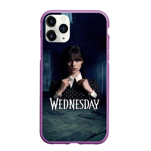 Чехол для iPhone 11 Pro Max матовый Wednesday dark, цвет фиолетовый