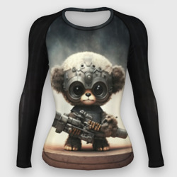 Женский рашгард 3D Cute Animal with a gun